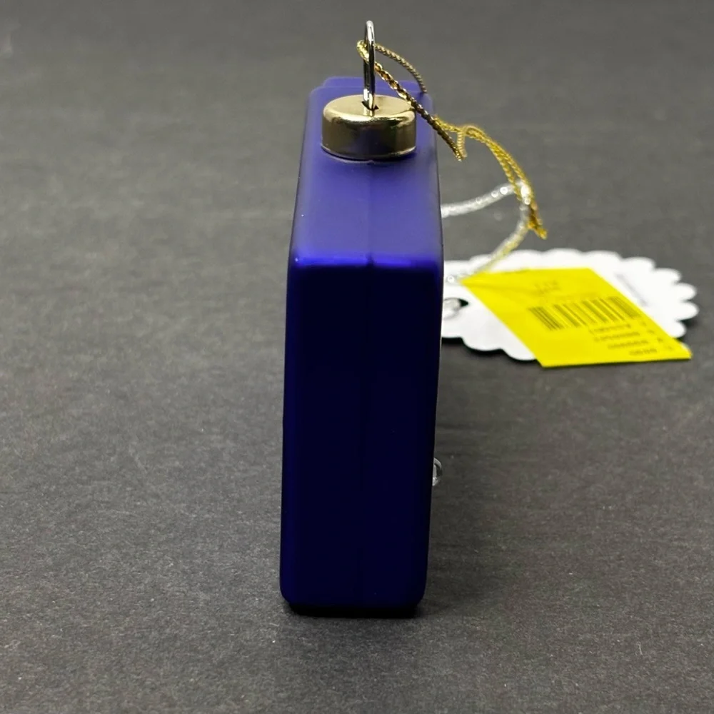 Anthropologie Furbish London Matchbook Glass Ornament  Blue NWT